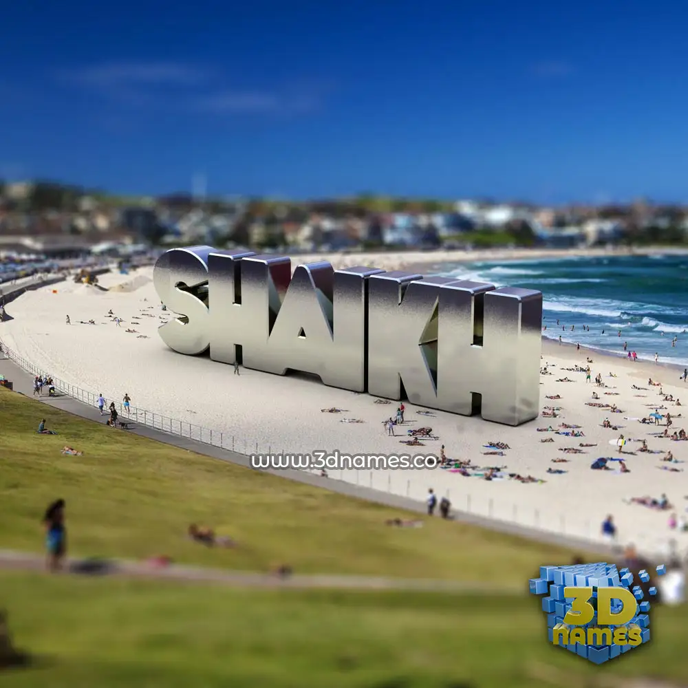 shaikh in Bondi Beach style - 3D name wallpaper