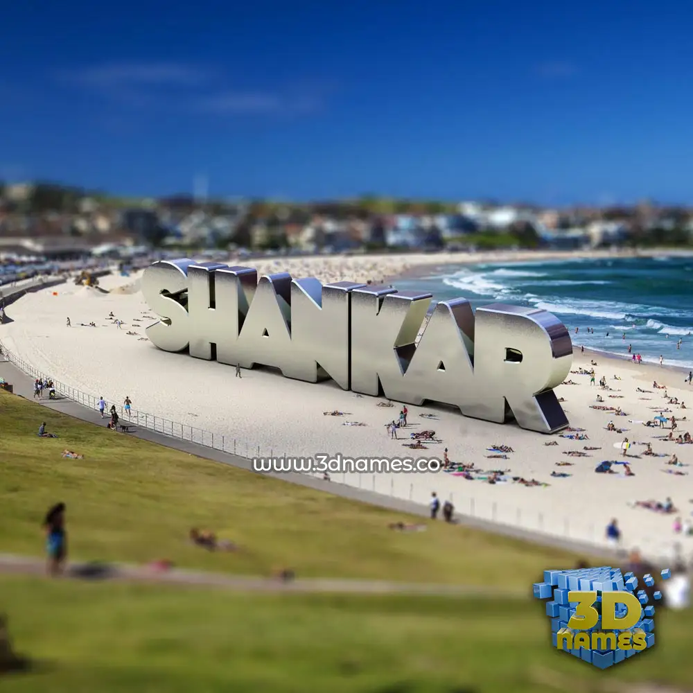 shankar in Bondi Beach style - 3D name wallpaper