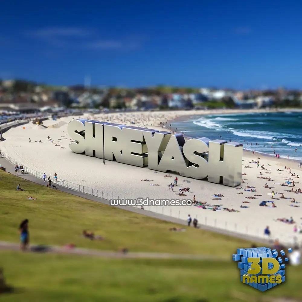 shreyash in Bondi Beach style - 3D name wallpaper