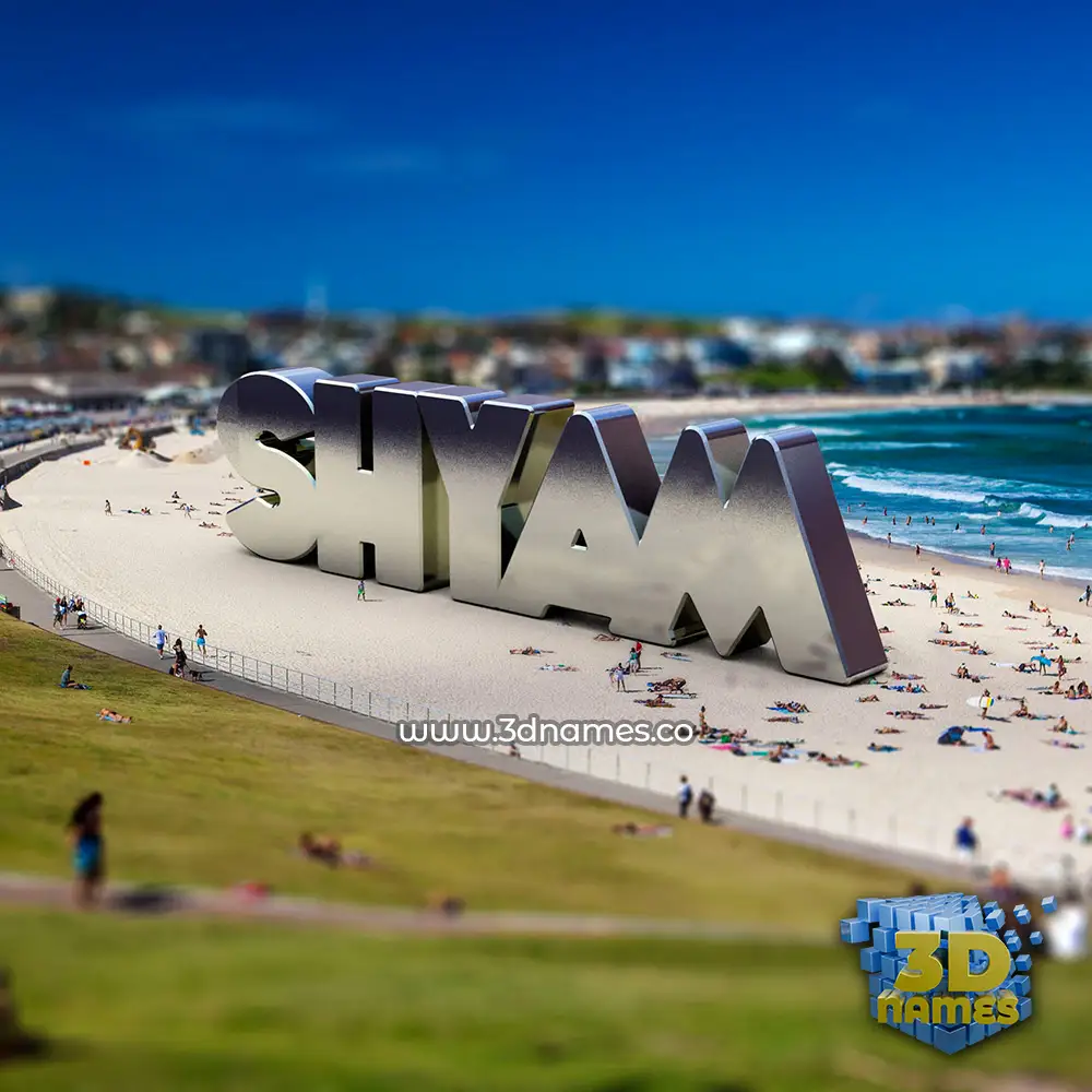 shyam in Bondi Beach style - 3D name wallpaper