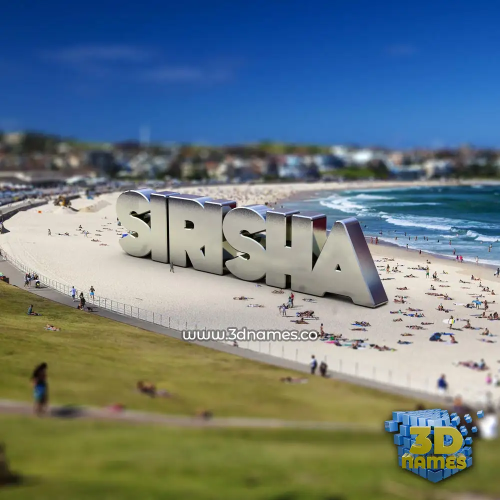 sirisha in Bondi Beach style - 3D name wallpaper