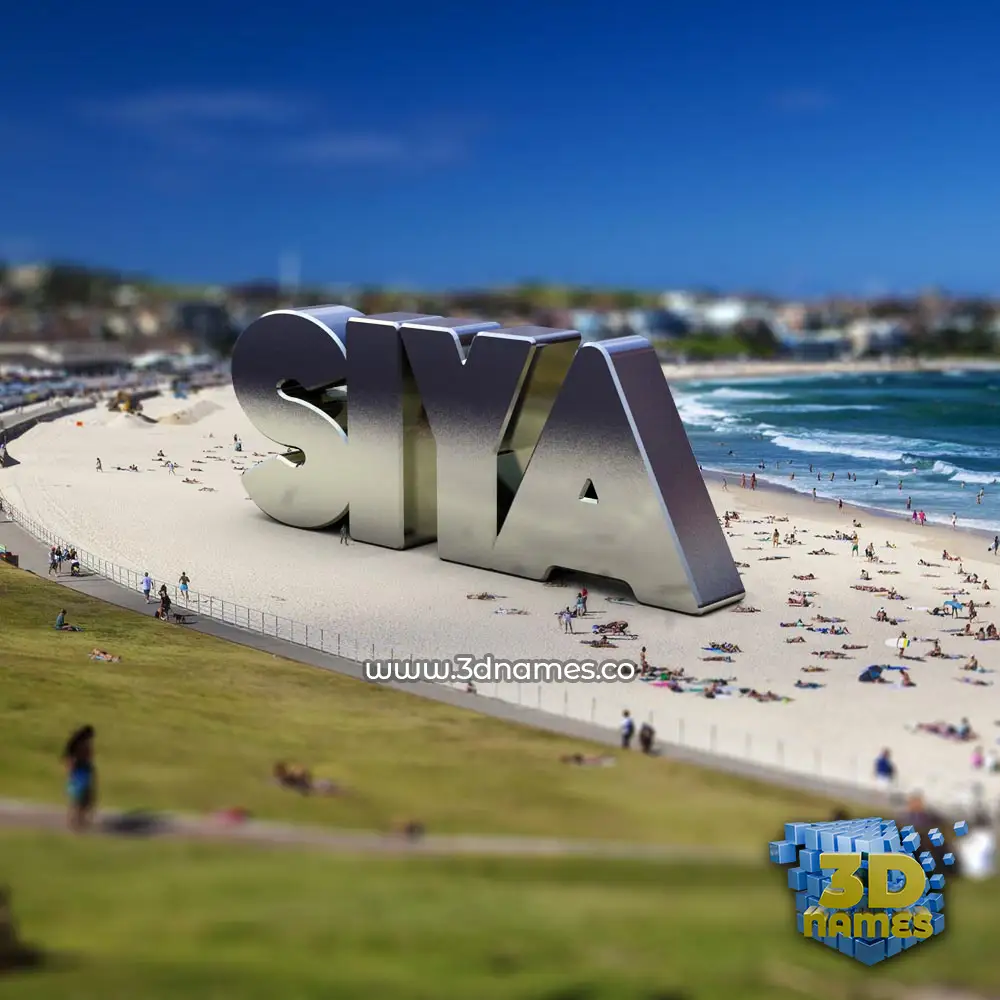 siya in Bondi Beach style - 3D name wallpaper