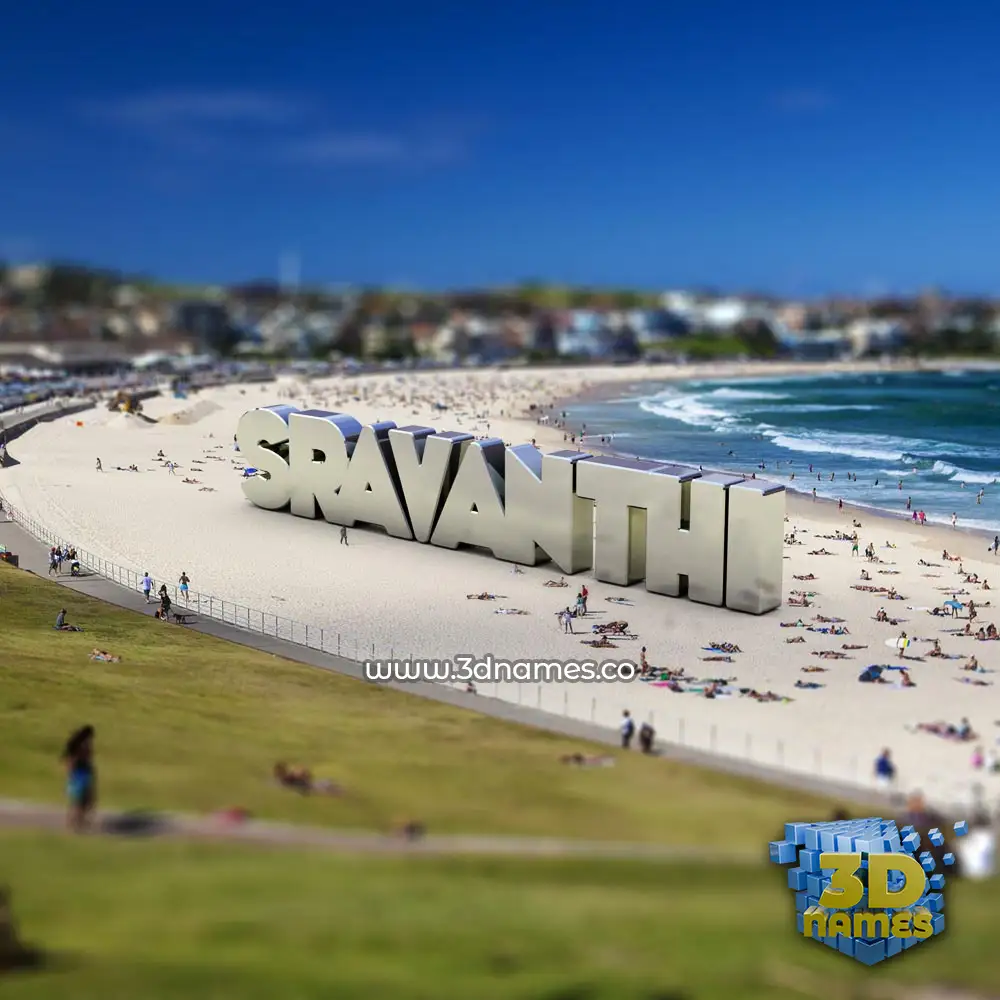 sravanthi in Bondi Beach style - 3D name wallpaper