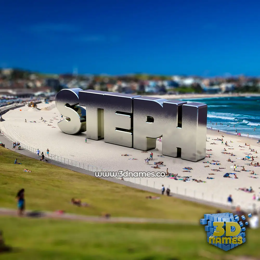 steph in Bondi Beach style - 3D name wallpaper