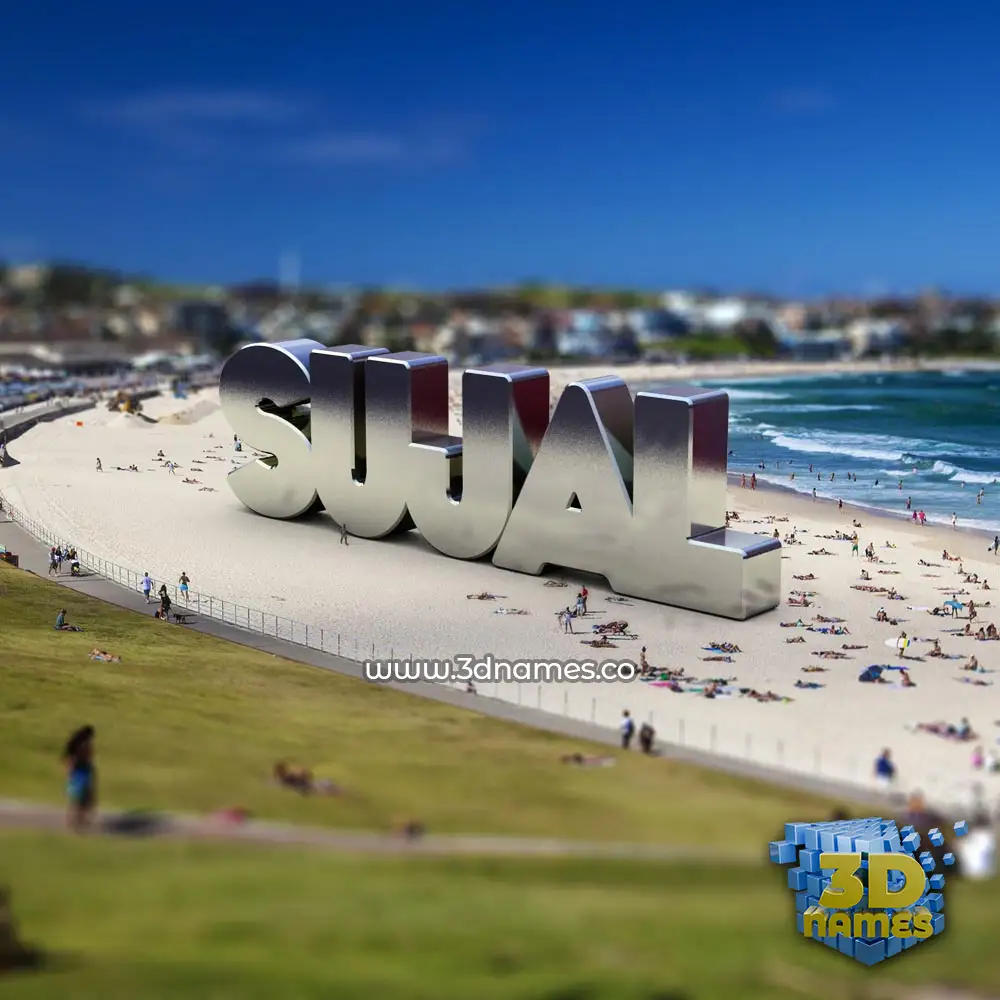 sujal in Bondi Beach style - 3D name wallpaper