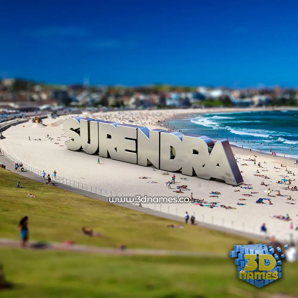 surendra in Bondi Beach style - 3D name wallpaper