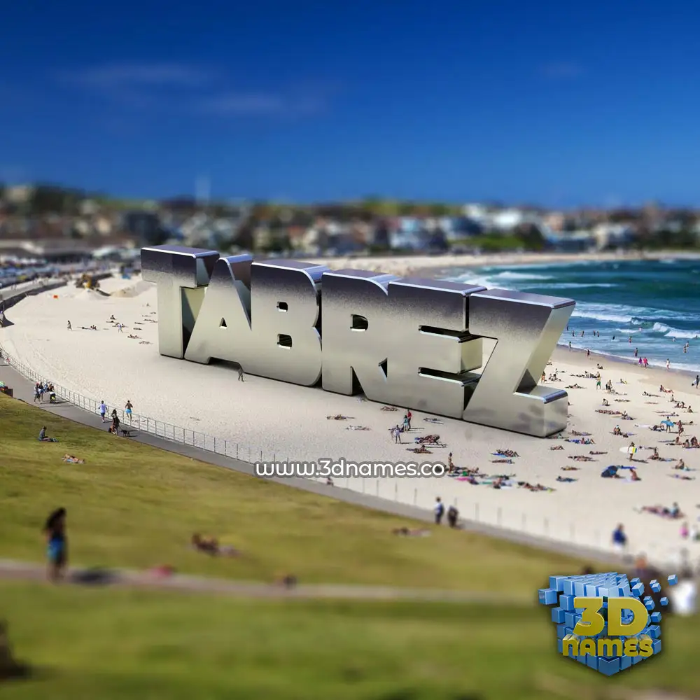 tabrez in Bondi Beach style - 3D name wallpaper