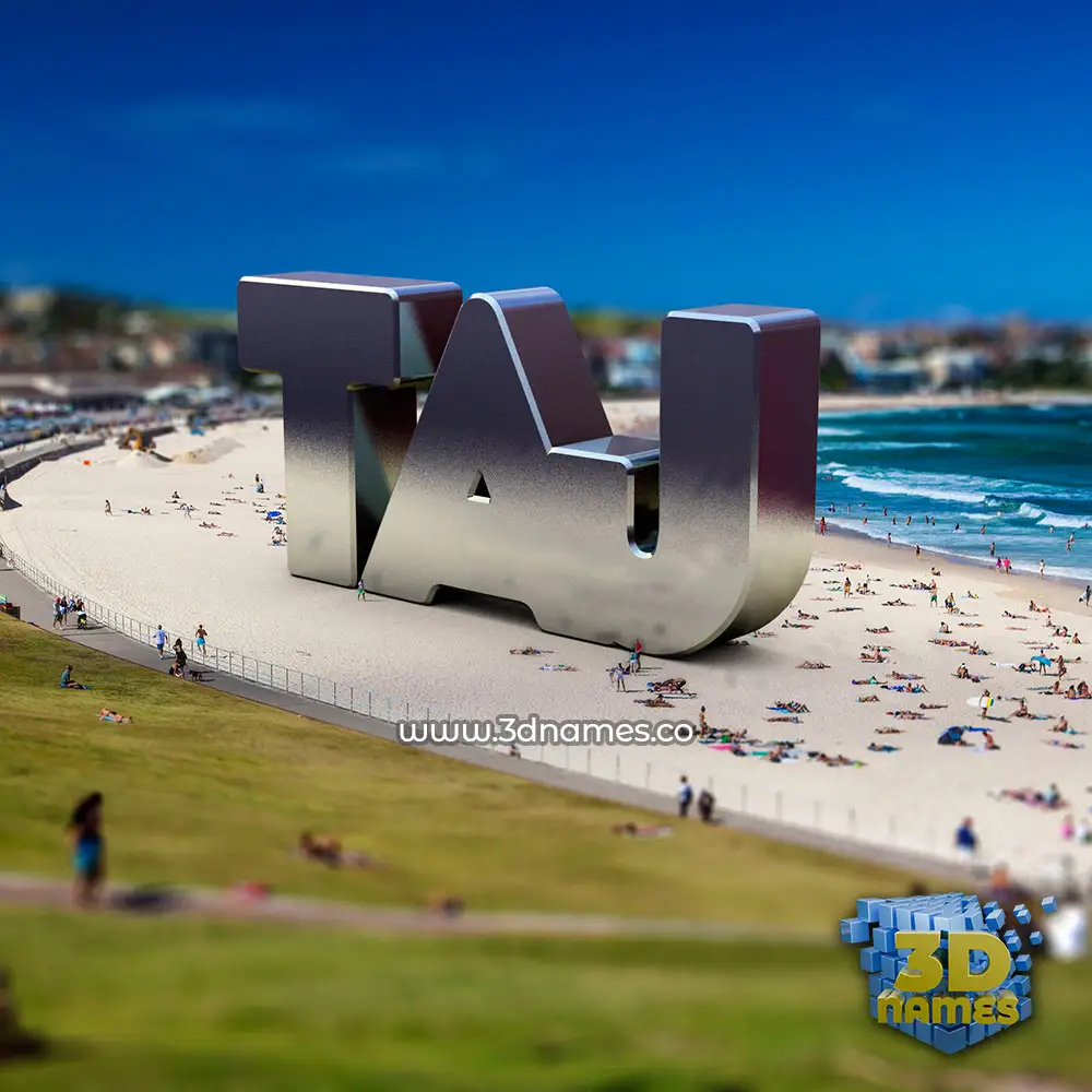taj in Bondi Beach style - 3D name wallpaper