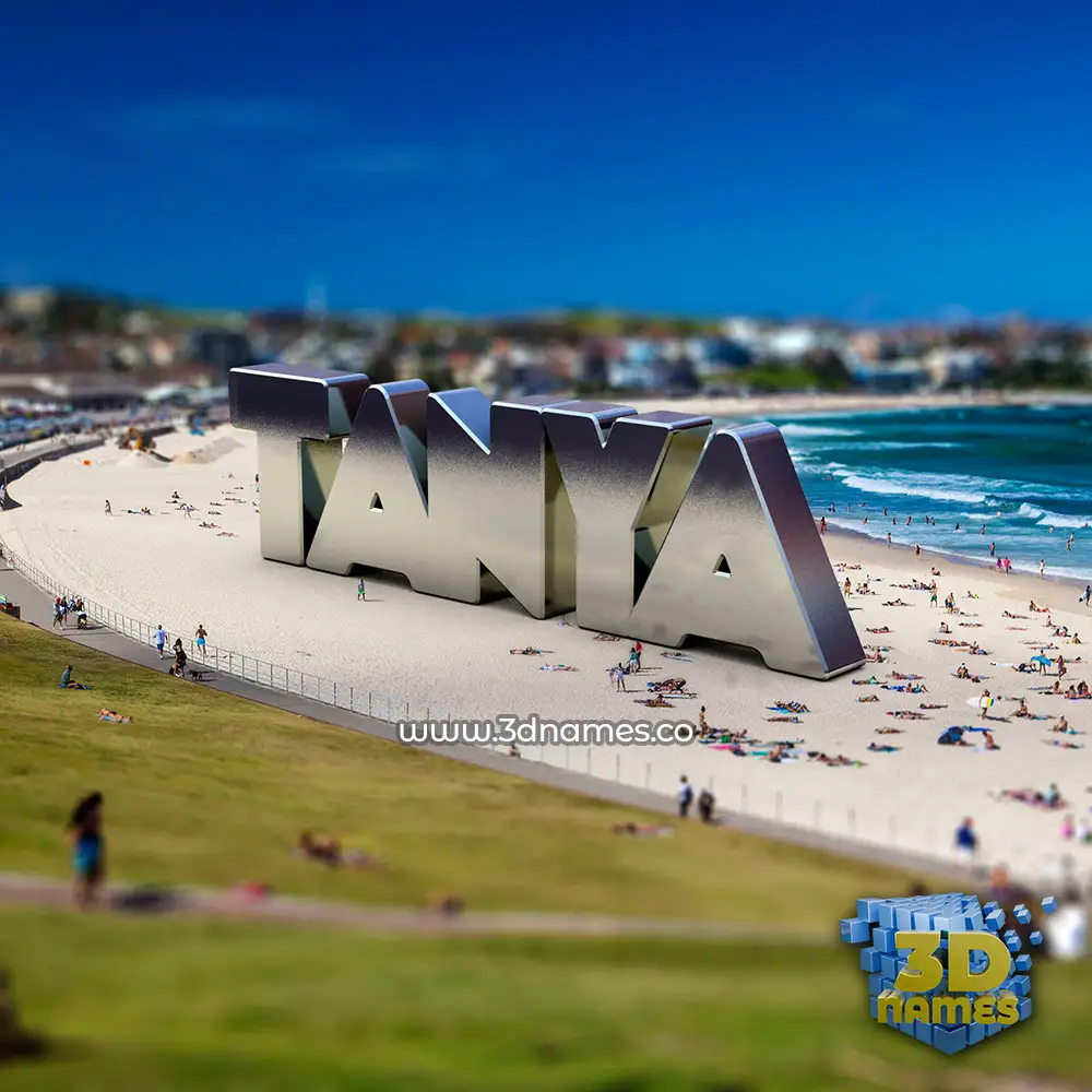 tanya in Bondi Beach style - 3D name wallpaper