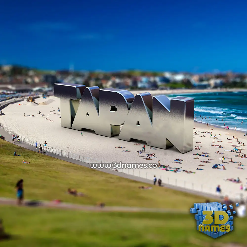 tapan in Bondi Beach style - 3D name wallpaper