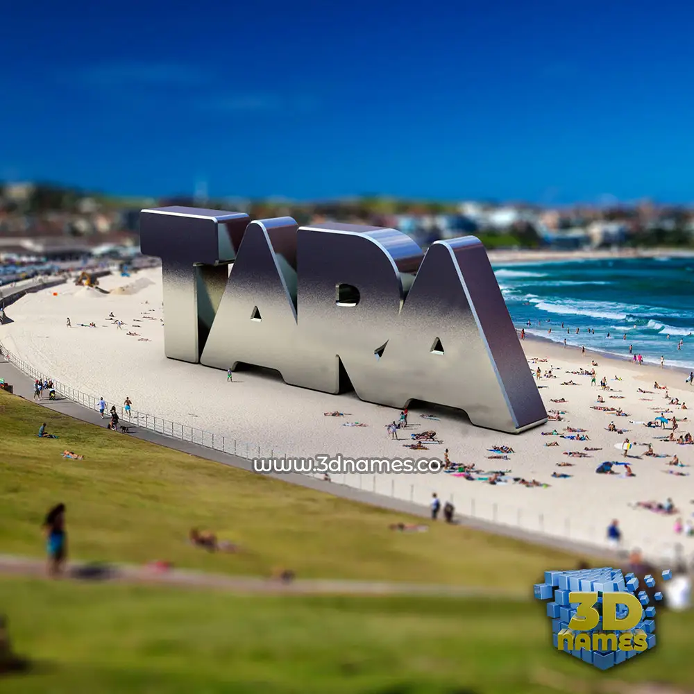 tara in Bondi Beach style - 3D name wallpaper
