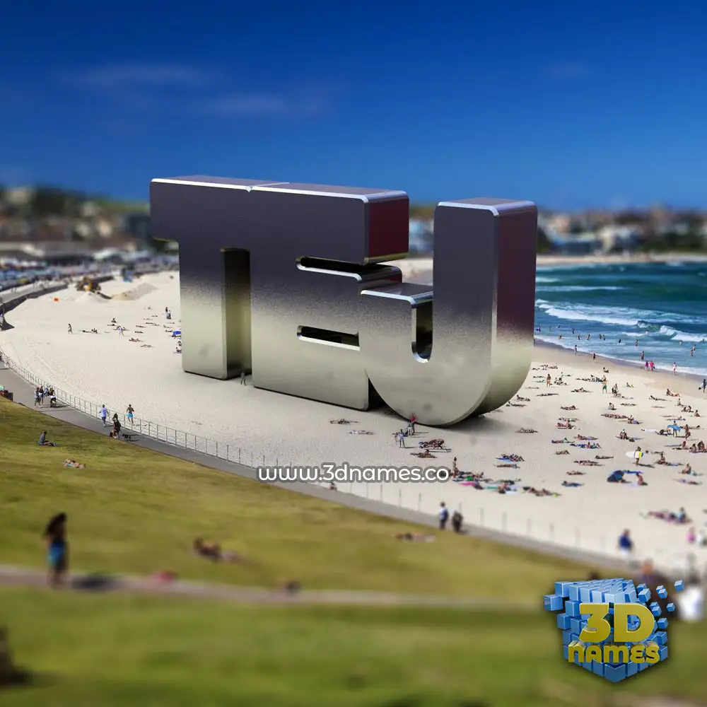 tej in Bondi Beach style - 3D name wallpaper