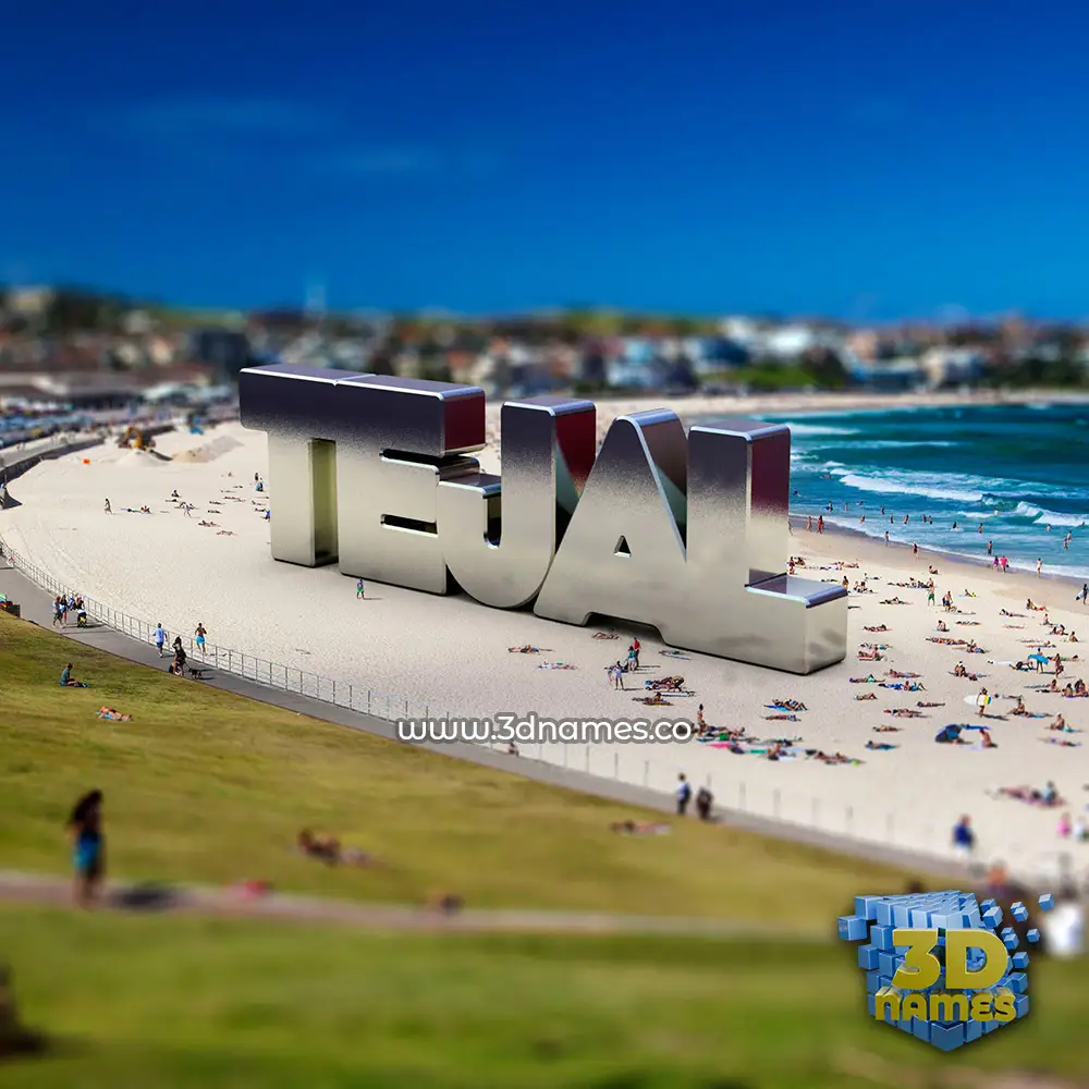 tejal in Bondi Beach style - 3D name wallpaper