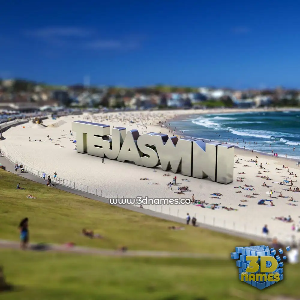 tejaswini in Bondi Beach style - 3D name wallpaper