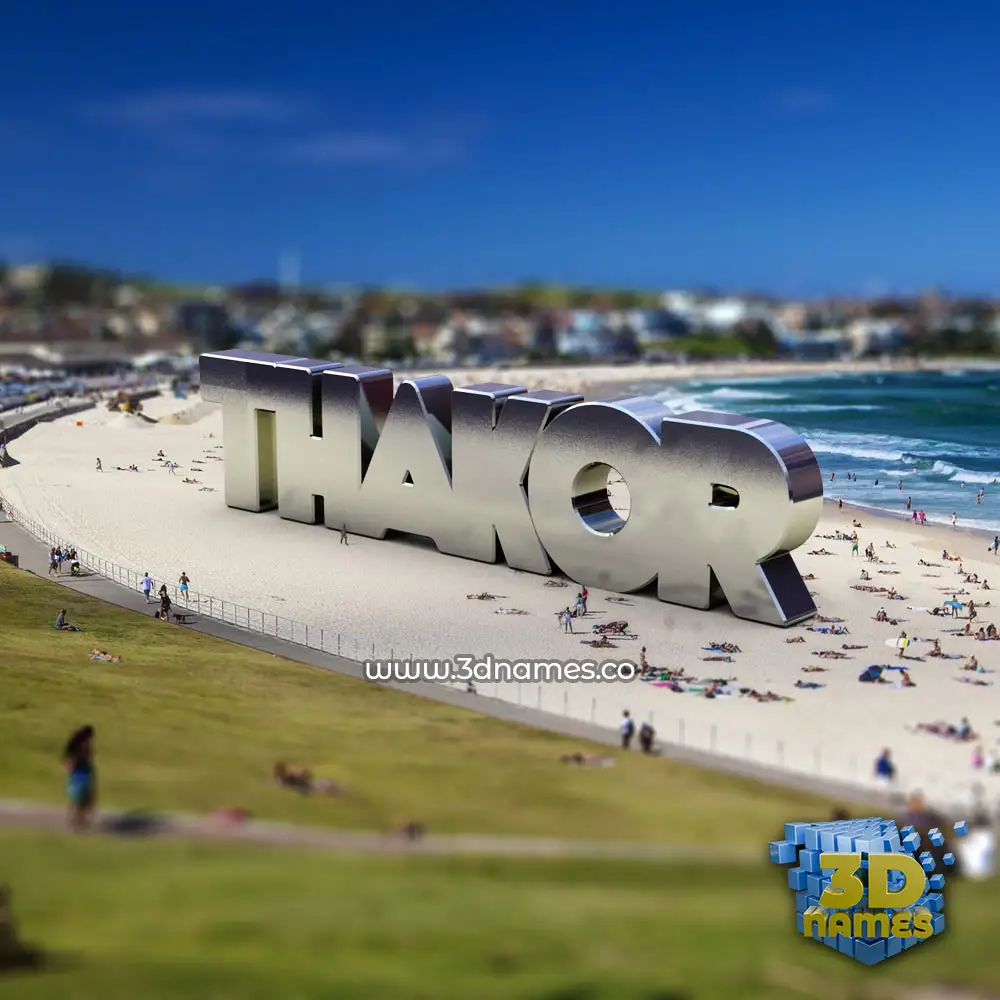 thakor in Bondi Beach style - 3D name wallpaper