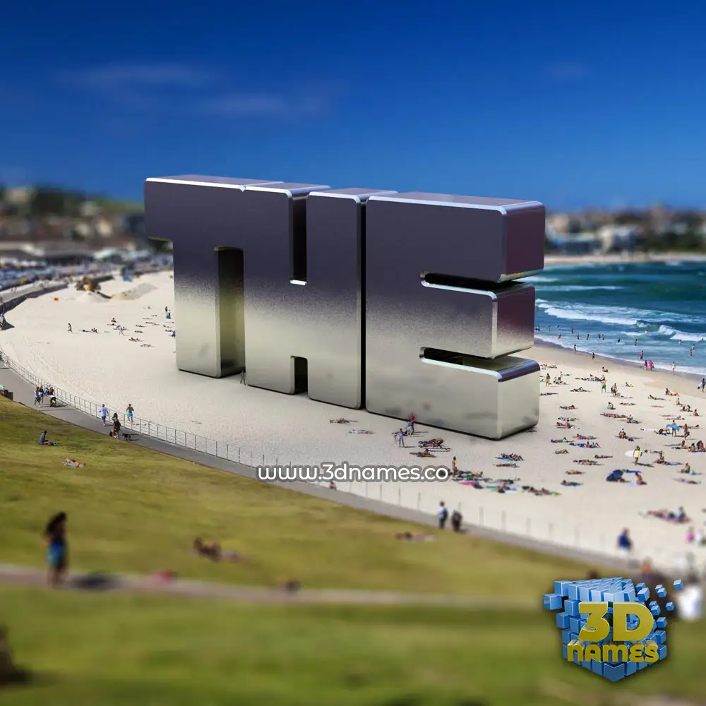 the in Bondi Beach style - 3D name wallpaper