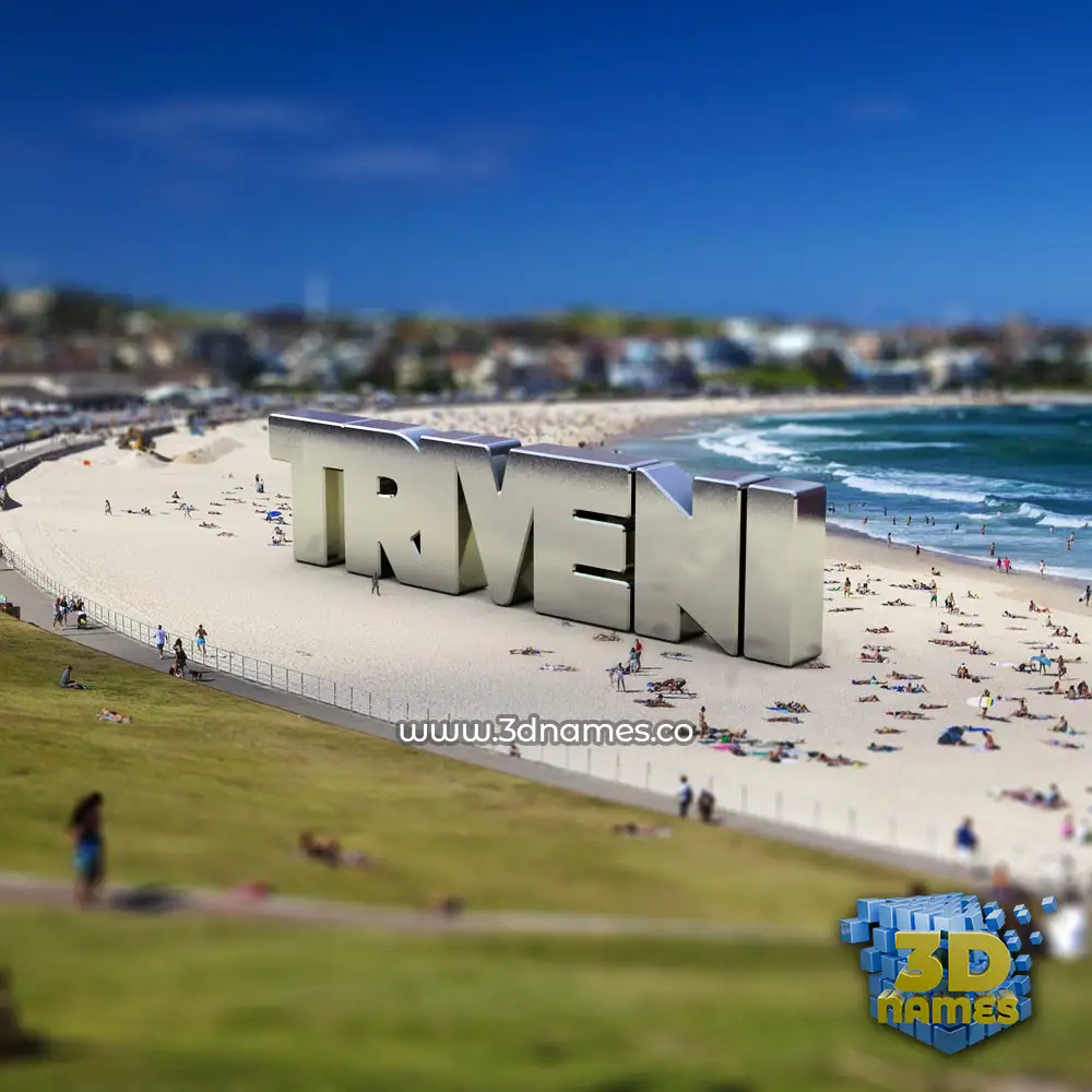 triveni in Bondi Beach style - 3D name wallpaper