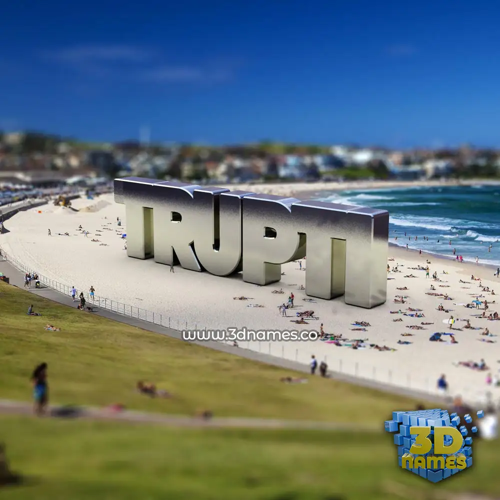 trupti in Bondi Beach style - 3D name wallpaper