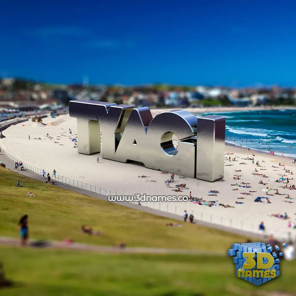 tyagi in Bondi Beach style - 3D name wallpaper