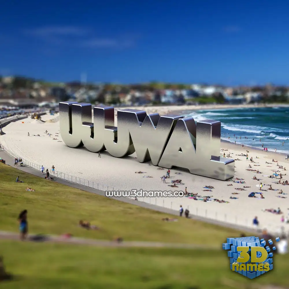 ujjwal in Bondi Beach style - 3D name wallpaper