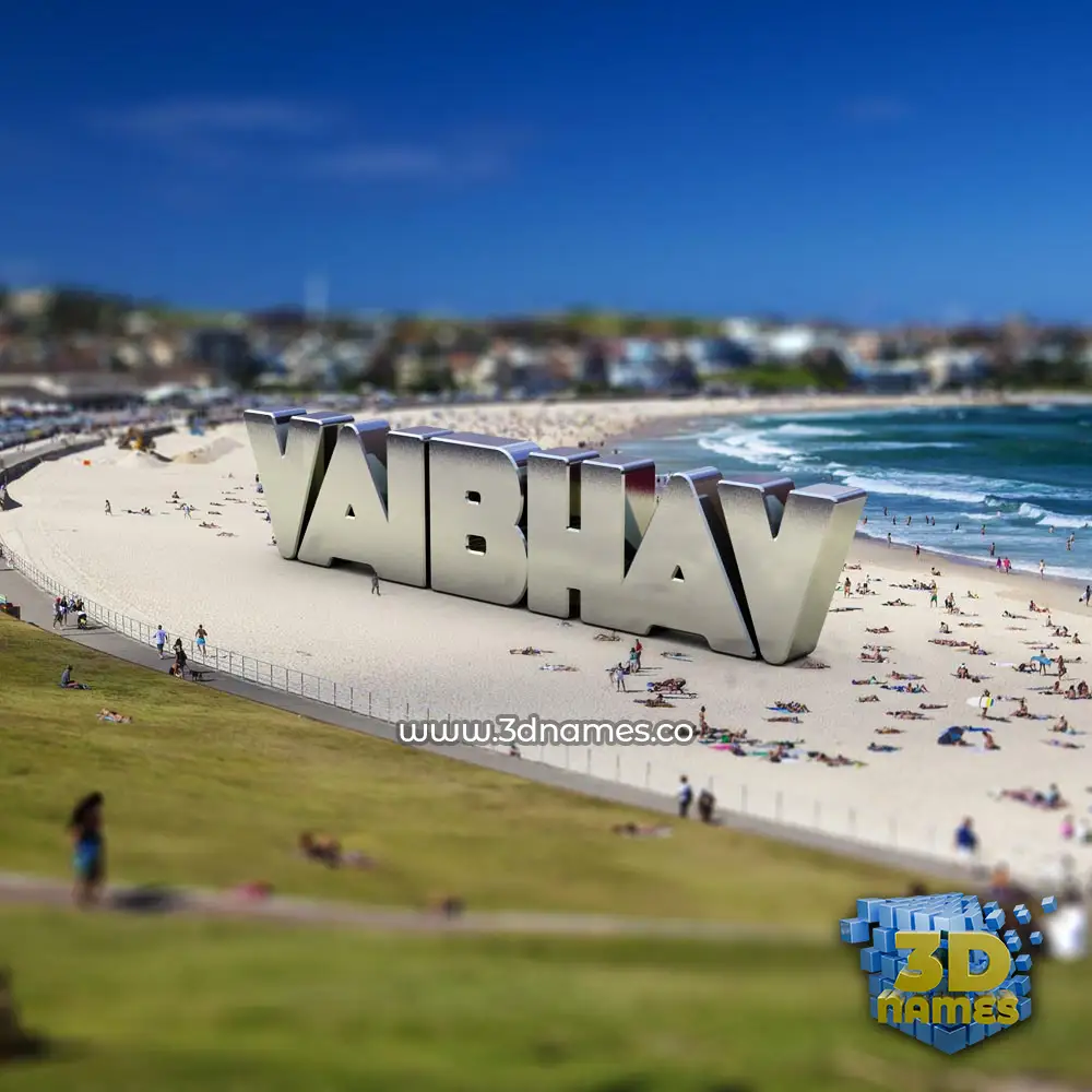 vaibhav in Bondi Beach style - 3D name wallpaper