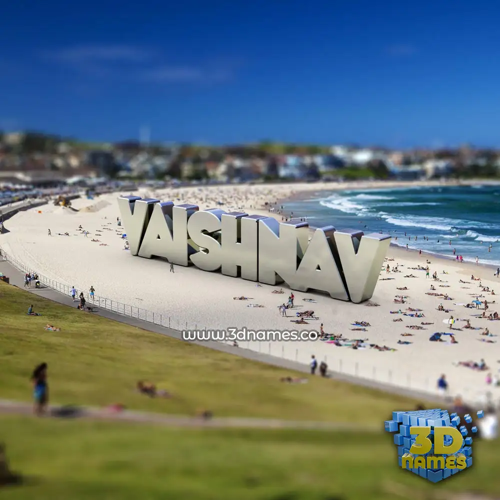 vaishnav in Bondi Beach style - 3D name wallpaper