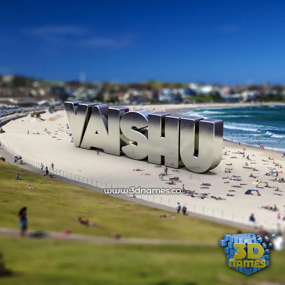 vaishu in Bondi Beach style - 3D name wallpaper