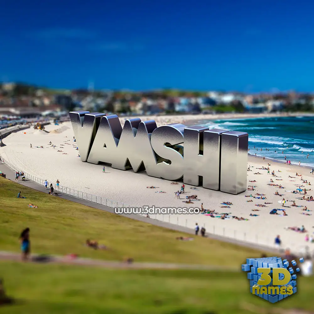 vamshi in Bondi Beach style - 3D name wallpaper