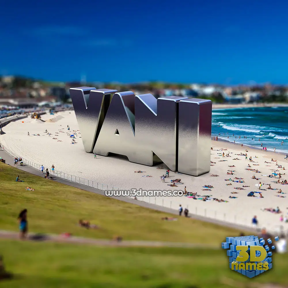 vani in Bondi Beach style - 3D name wallpaper