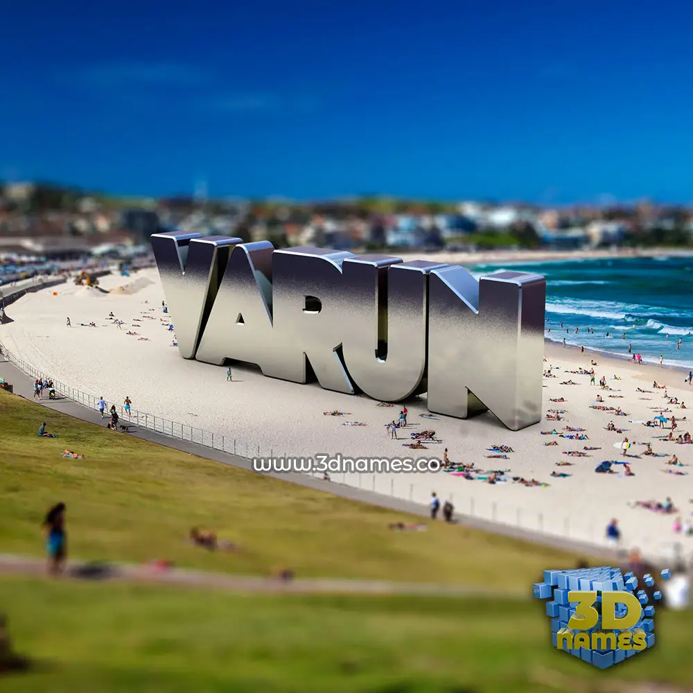 varun in Bondi Beach style - 3D name wallpaper