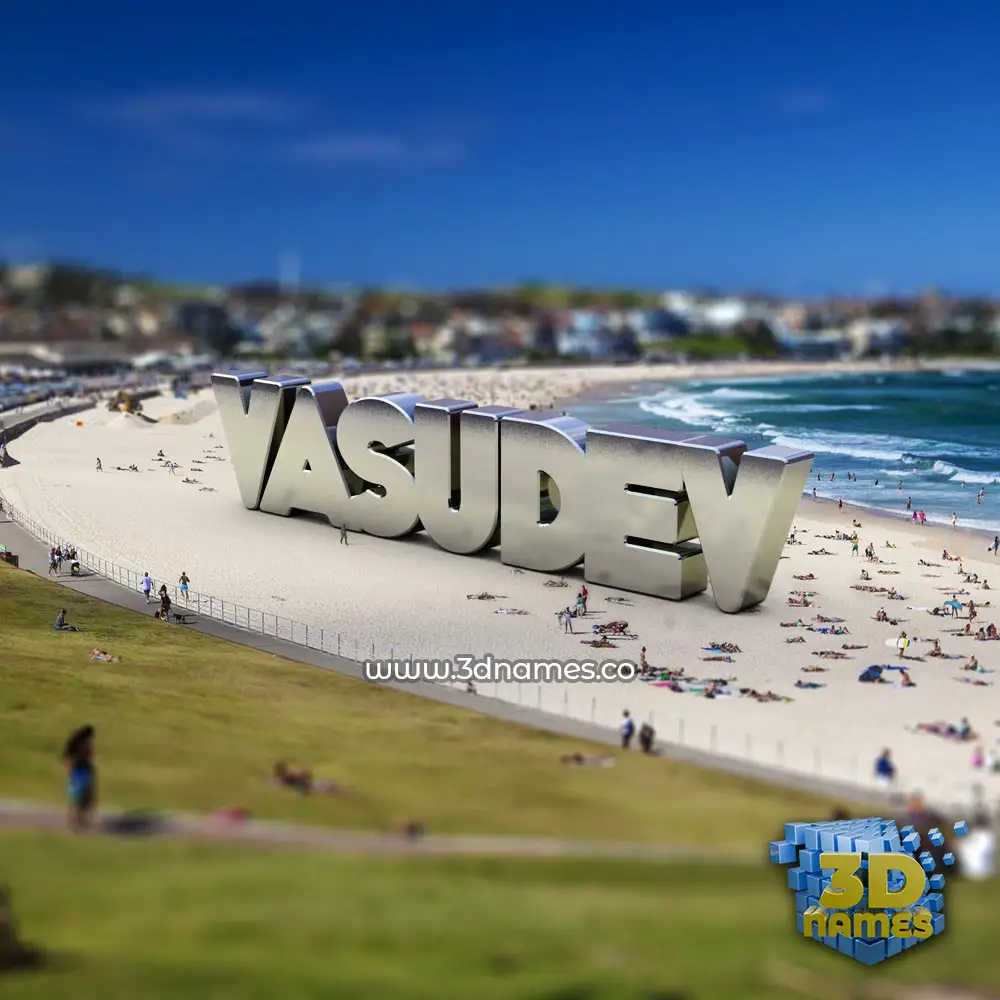 vasudev in Bondi Beach style - 3D name wallpaper