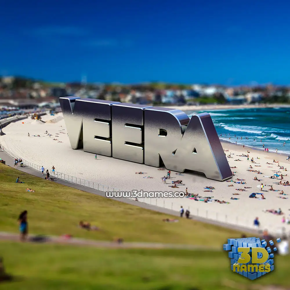 veera in Bondi Beach style - 3D name wallpaper