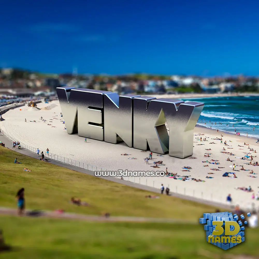 venky in Bondi Beach style - 3D name wallpaper
