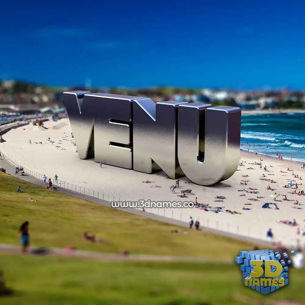venu in Bondi Beach style - 3D name wallpaper