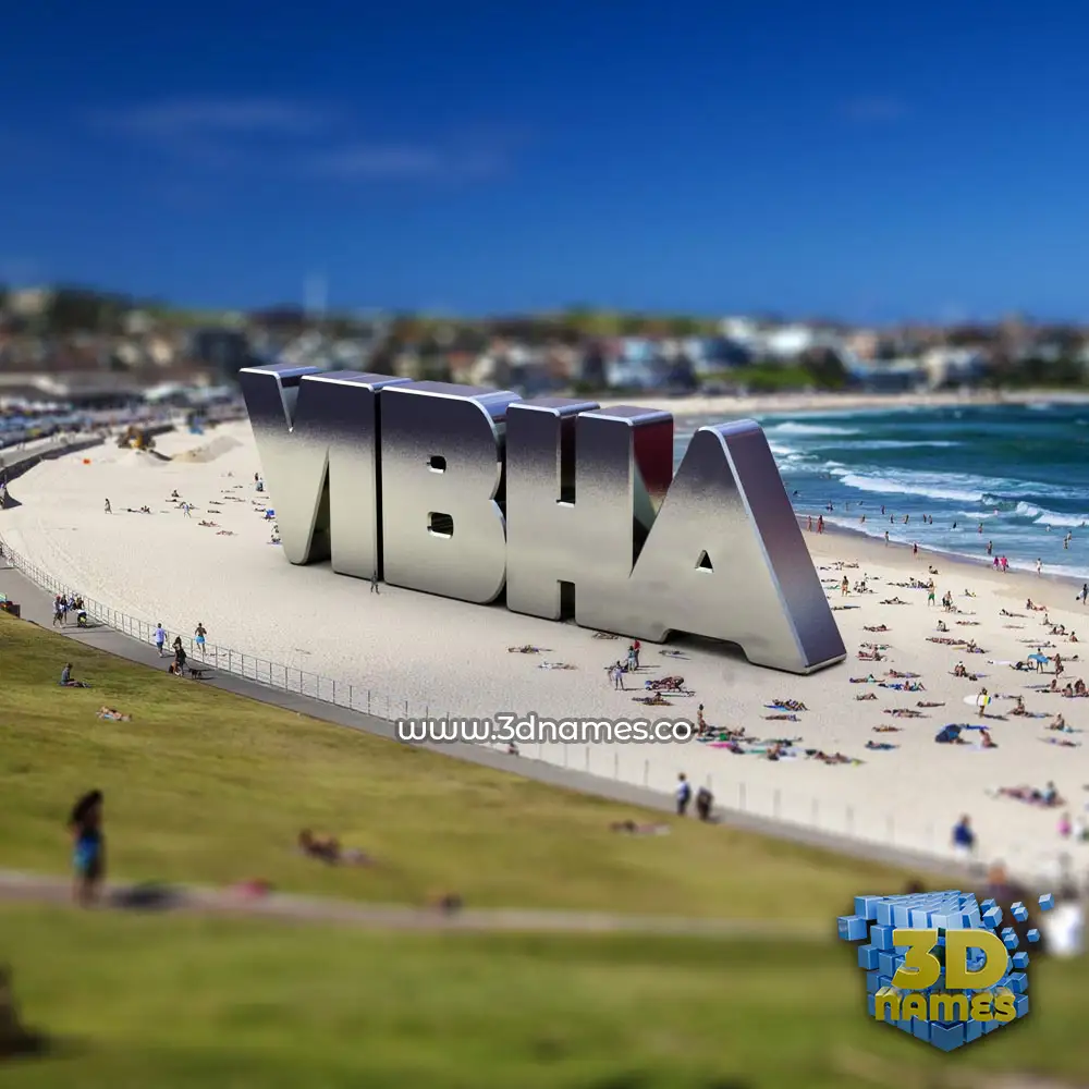 vibha in Bondi Beach style - 3D name wallpaper