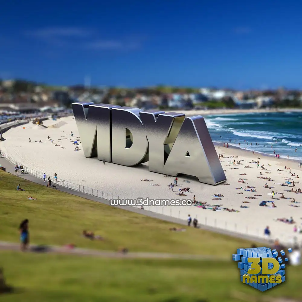 vidya in Bondi Beach style - 3D name wallpaper