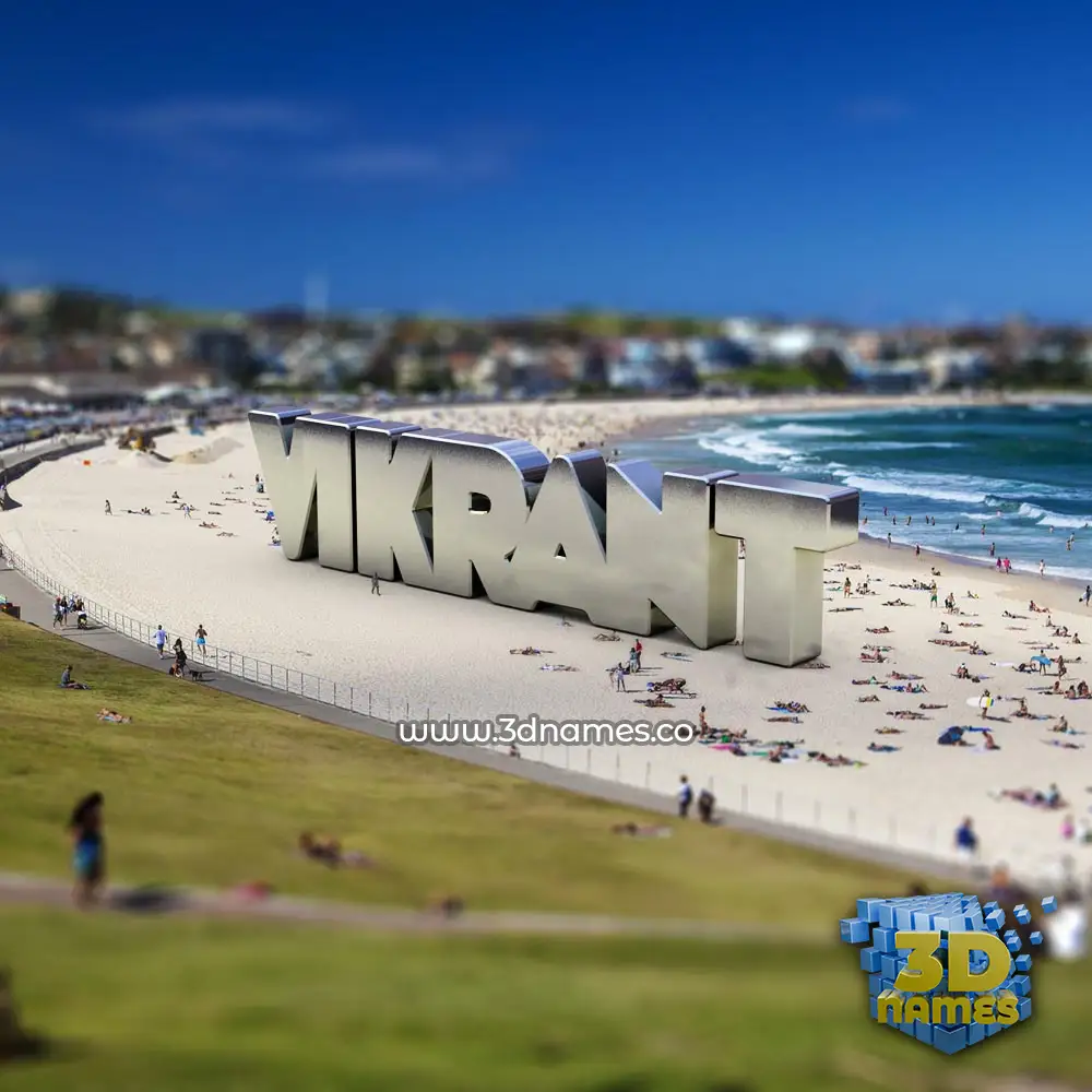 vikrant in Bondi Beach style - 3D name wallpaper