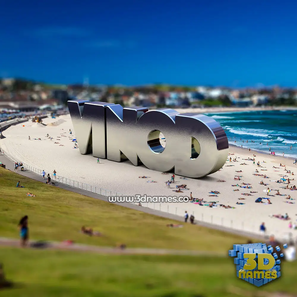 vinod in Bondi Beach style - 3D name wallpaper