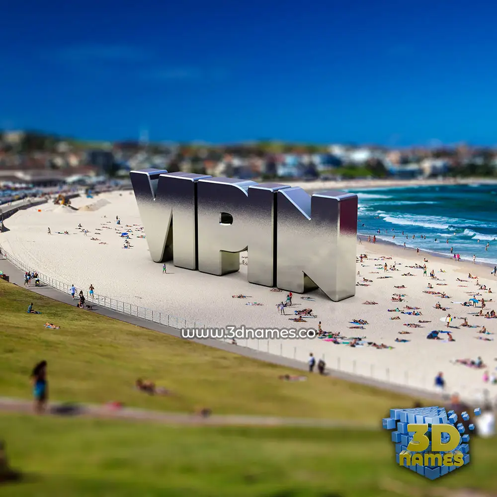 vipin in Bondi Beach style - 3D name wallpaper