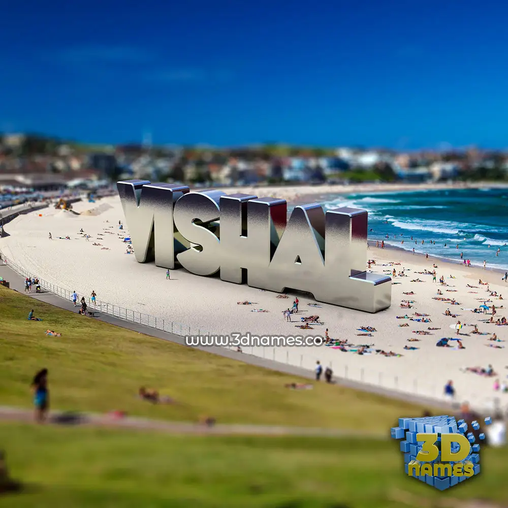 vishal in Bondi Beach style - 3D name wallpaper