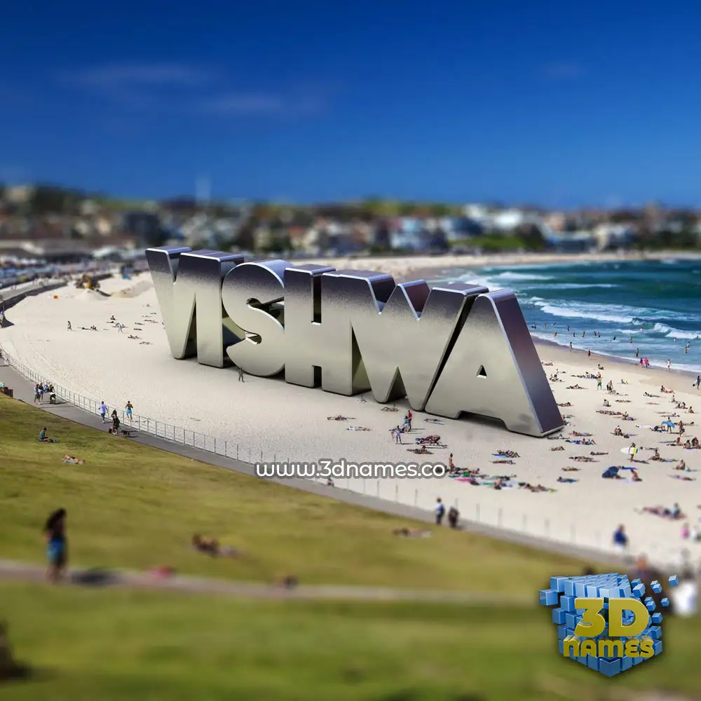 vishwa in Bondi Beach style - 3D name wallpaper