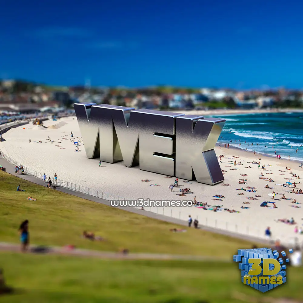 vivek in Bondi Beach style - 3D name wallpaper