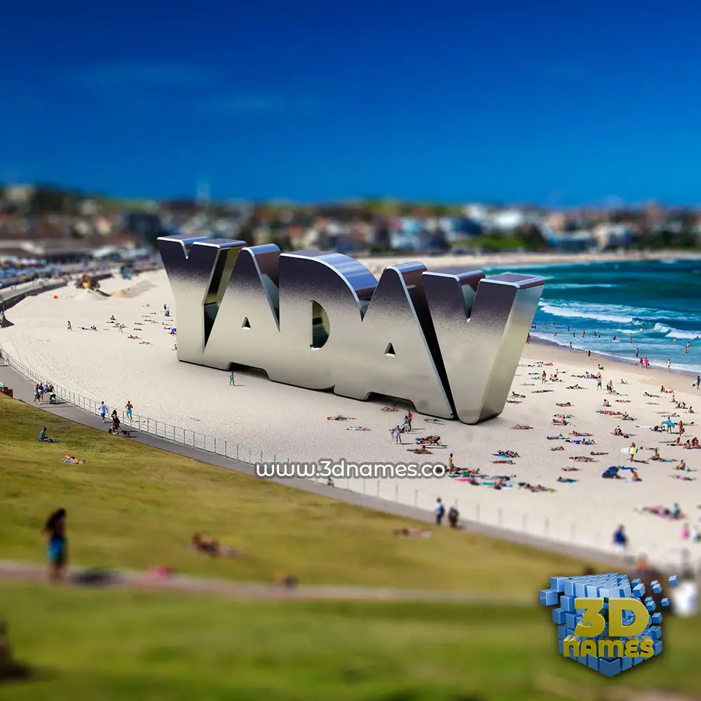 yadav in Bondi Beach style - 3D name wallpaper