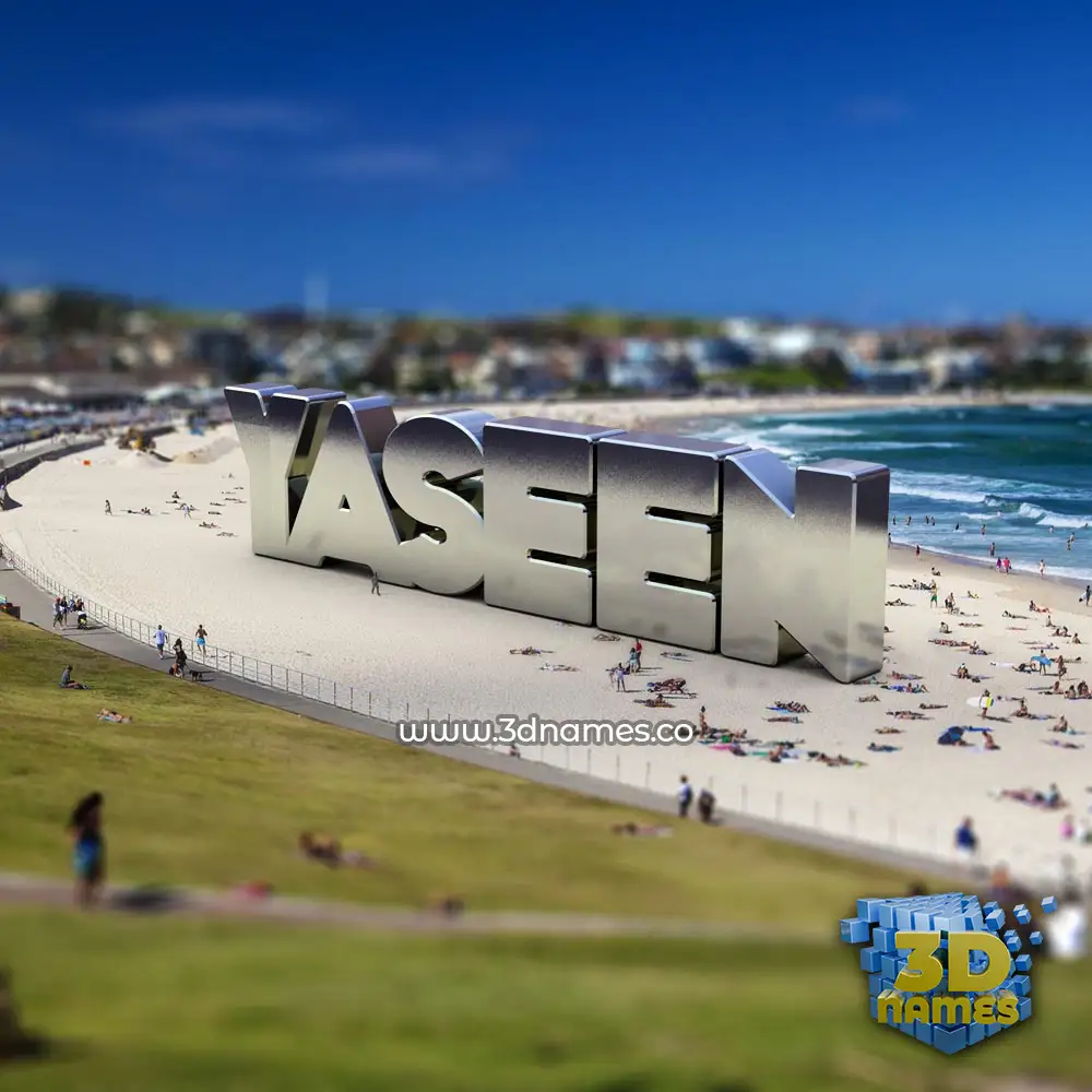 yaseen in Bondi Beach style - 3D name wallpaper