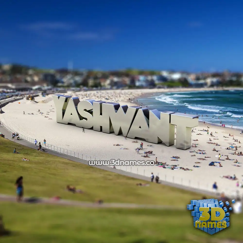 yashwant in Bondi Beach style - 3D name wallpaper