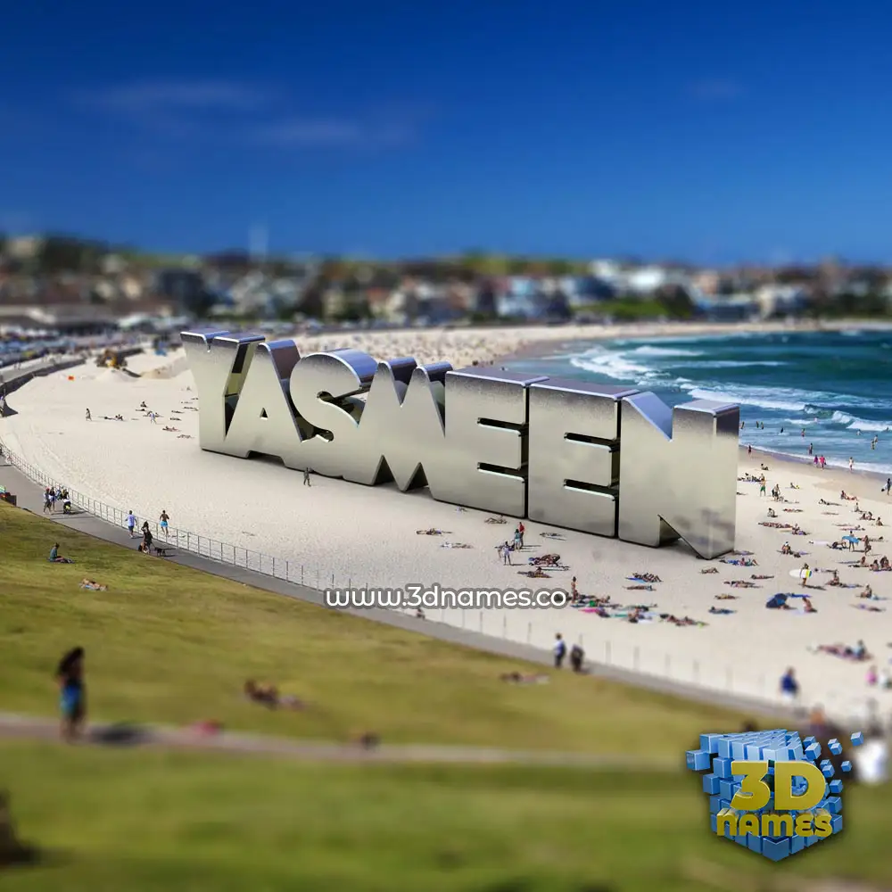 yasmeen in Bondi Beach style - 3D name wallpaper