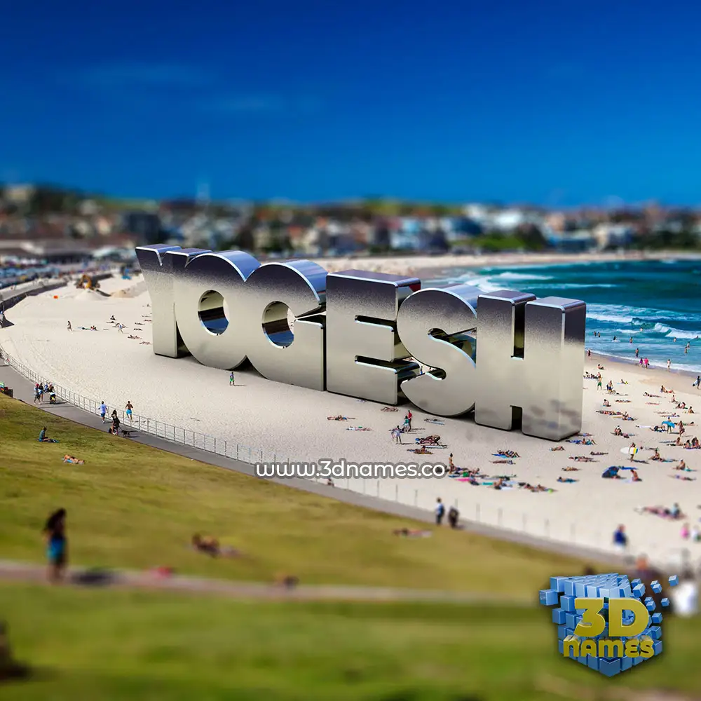 yogesh in Bondi Beach style - 3D name wallpaper