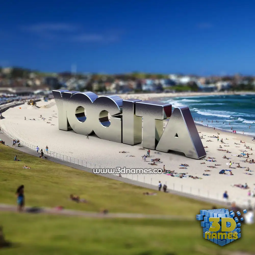 yogita in Bondi Beach style - 3D name wallpaper
