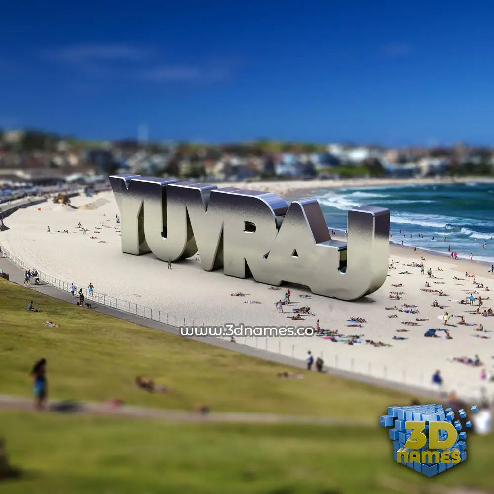 yuvraj in Bondi Beach style - 3D name wallpaper
