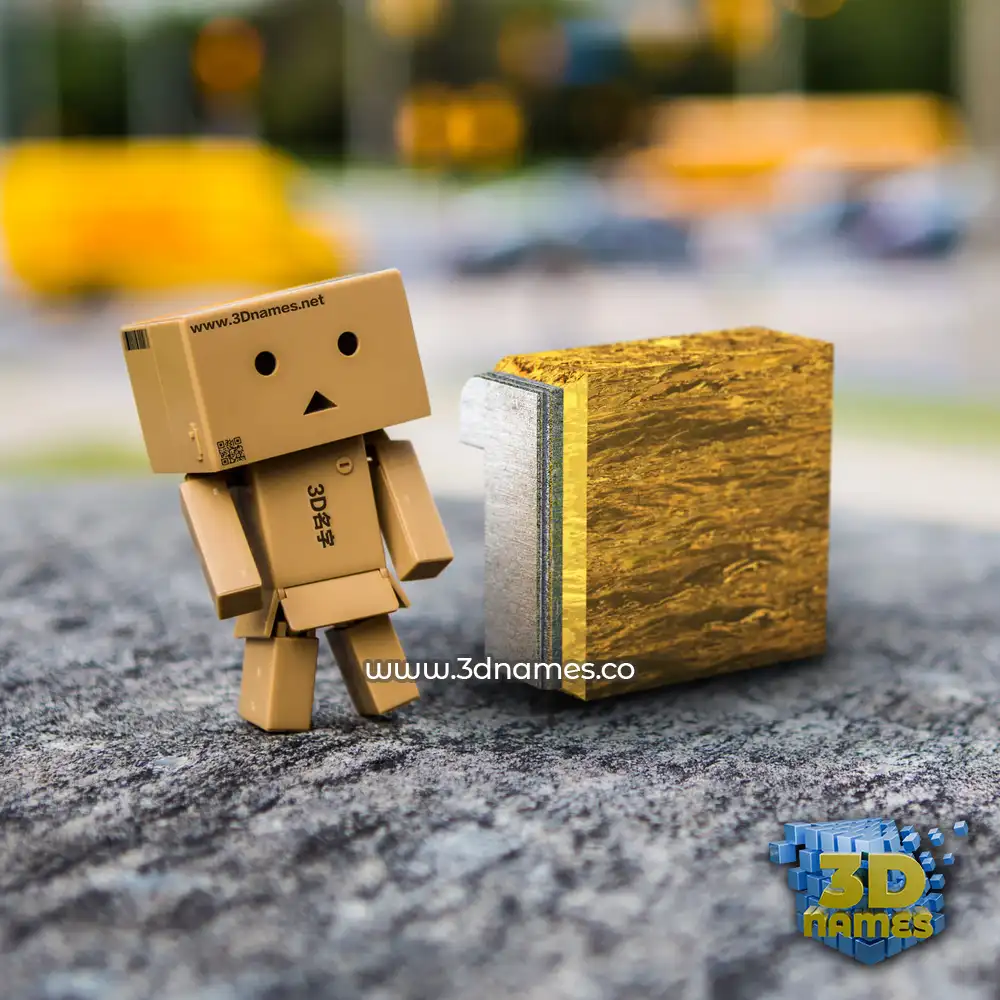 1 in Hello Danbo style - 3D name wallpaper